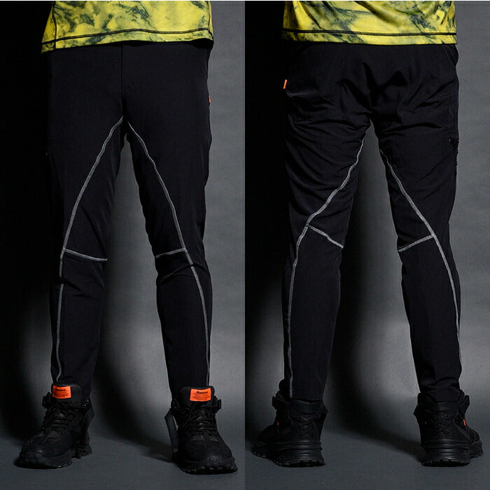 Russeluno ラッセルノ ゴルフウェア メンズ STITCH SLIM LONG PANTS ステッチスリムロングパンツ 2WAYストレッチ ウエストベルト部分ゴム仕様 rs-2610702