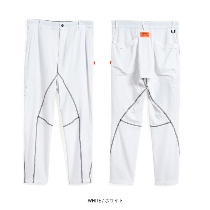 Russeluno ラッセルノ ゴルフウェア メンズ STITCH SLIM LONG PANTS ステッチスリムロングパンツ 2WAYストレッチ ウエストベルト部分ゴム仕様 rs-2610702