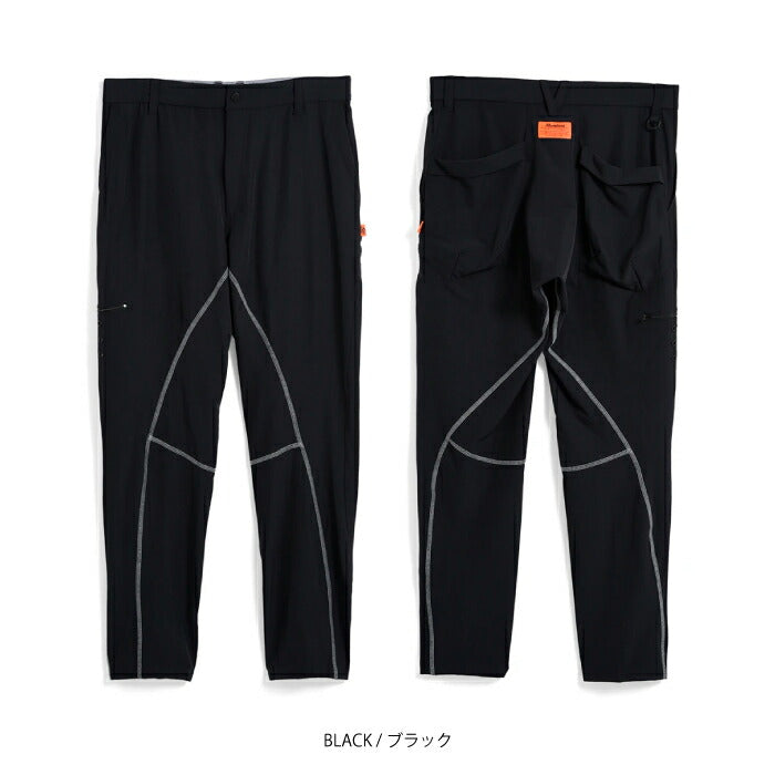Russeluno ラッセルノ ゴルフウェア メンズ STITCH SLIM LONG PANTS ステッチスリムロングパンツ 2WAYストレッチ ウエストベルト部分ゴム仕様 rs-2610702
