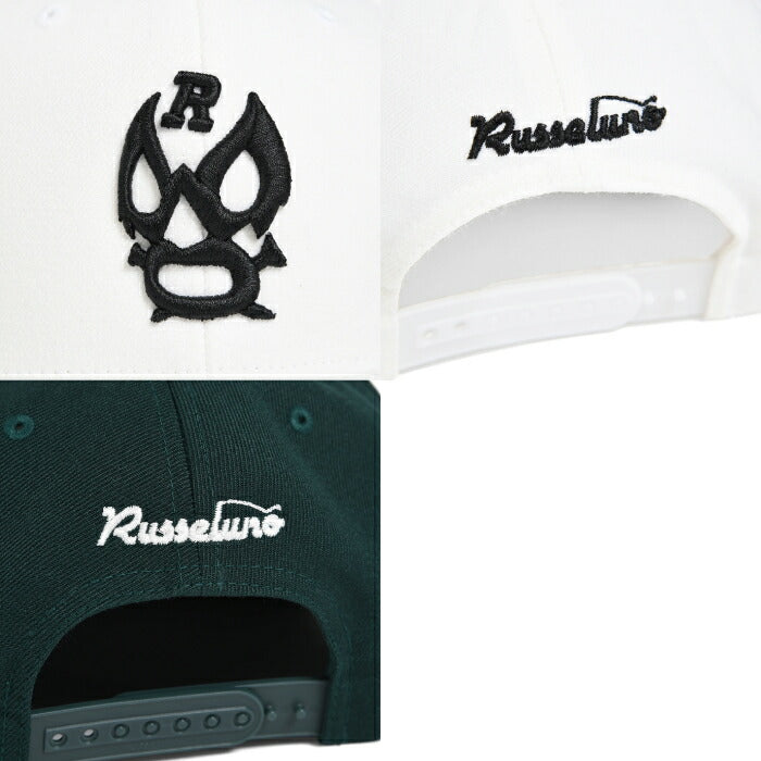 Russeluno ラッセルノ ゴルフウェア メンズ レディース LUCHA FLAT VISOR CAP ルチャフラットバイザーキャップ 帽子 スナップバックタイプ rs-2612108