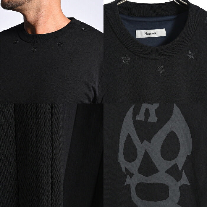 Russeluno ラッセルノ ゴルフウェア メンズ TECH KNIT SWEATER ニットセーター レギュラーフィット 軽量 イージーケア 裏地ストレッチ防風防寒 rs-2630501