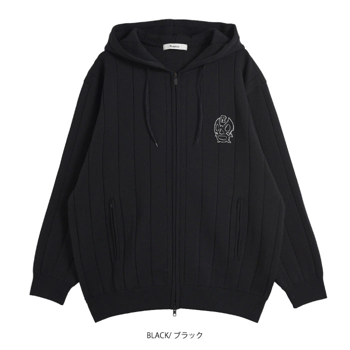 Russeluno ラッセルノ ゴルフウェア メンズ TECH KNIT FZ HOODIE ニット フルジップ フーディー パーカー レギュラーフィット 軽量 イージーケア 軽やかな着心地 rs-2630502