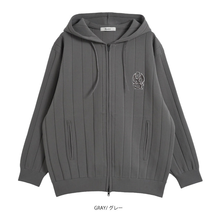 Russeluno ラッセルノ ゴルフウェア メンズ TECH KNIT FZ HOODIE ニット フルジップ フーディー パーカー レギュラーフィット 軽量 イージーケア 軽やかな着心地 rs-2630502