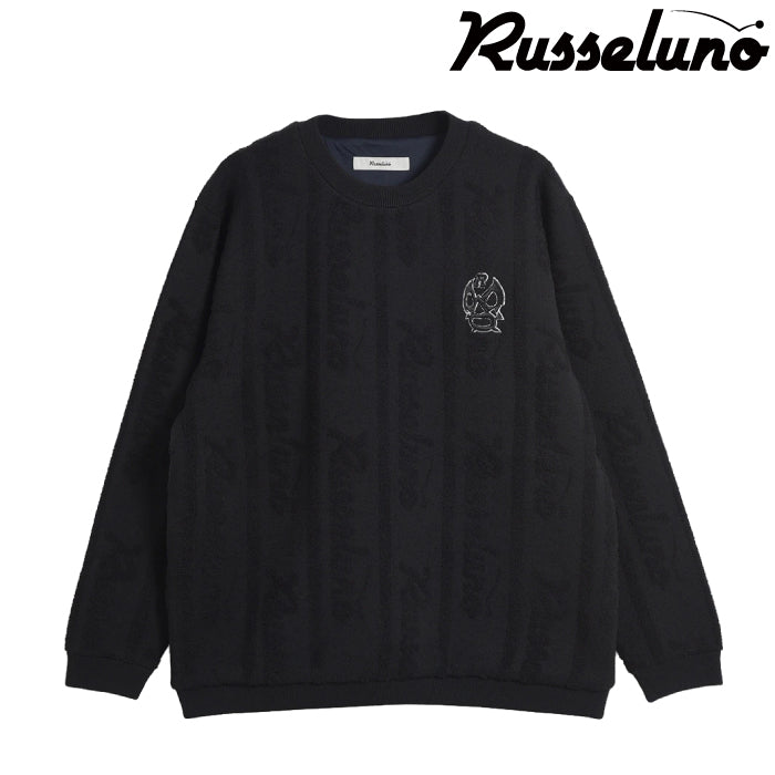Russeluno ラッセルノ ゴルフウェア メンズ LOGO STRIPE REVERSIBLE TECH KNIT SWEATER 軽量 イージーケア ストレッチ 防風ニット リバーシブル rs-2630503