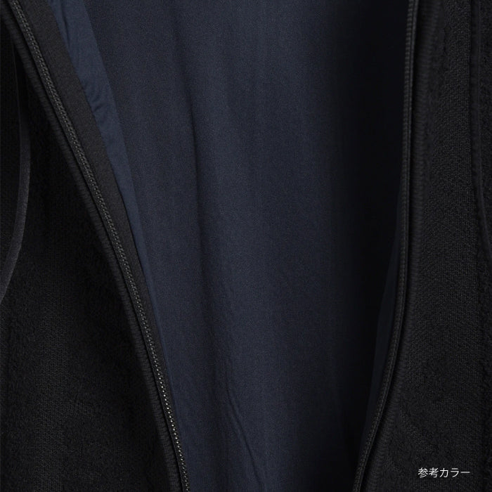 Russeluno ラッセルノ ゴルフウェア メンズ LOGO STRIPE TECH KNIT ZIPUP HOODIE ロゴ ストライプ テック ニット ジップアップ フーディー軽量 イージーケア ストレッチ 防風ニット フルジップ rs-2630504