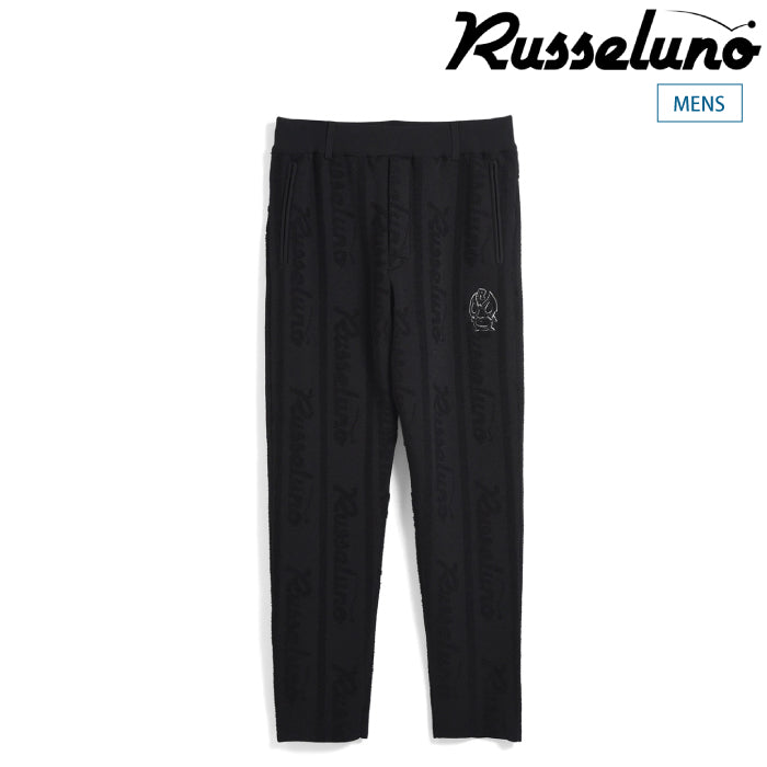 Russeluno ラッセルノ ゴルフウェア メンズ LOGO STRIPE TECH KNIT JOGGER PANTS ロゴ ストライプ テック ニット ジョガー パンツ 軽量 イージーケア rs-2630710