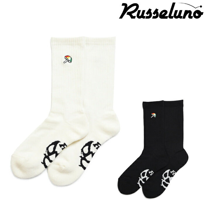 Russeluno ラッセルノ ゴルフウェア メンズ レディース MIDDLE SOCKS PARASOL ミドル丈ソックス 日本製 rsp-2212602