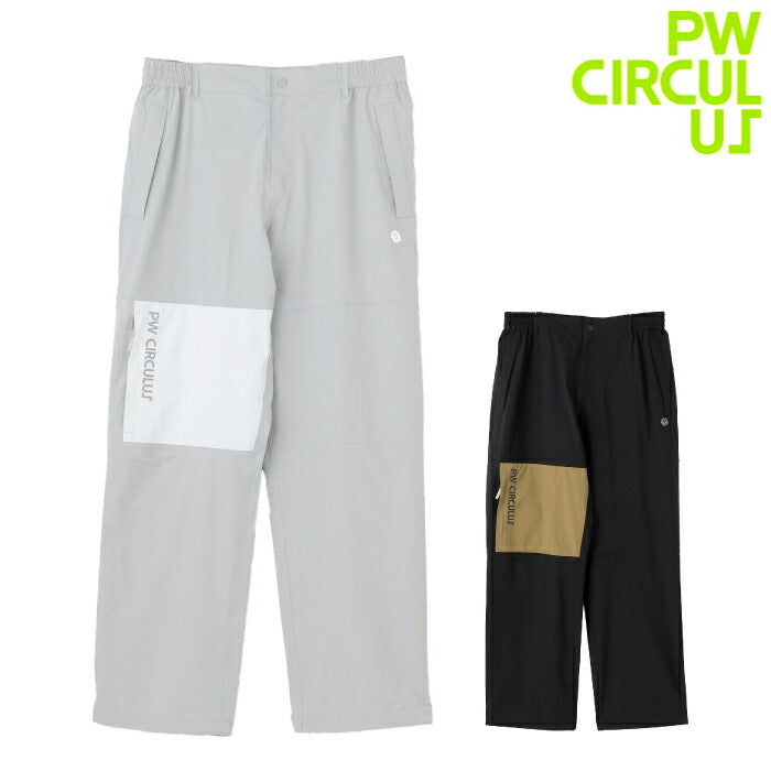 PW CIRCULUS ピーダブリュサーキュラス ゴルフウェア メンズ レディース UNISEX 防水レインパンツ 耐水圧20000mm 裾スピンドル 雨対策 RWPNGM0021