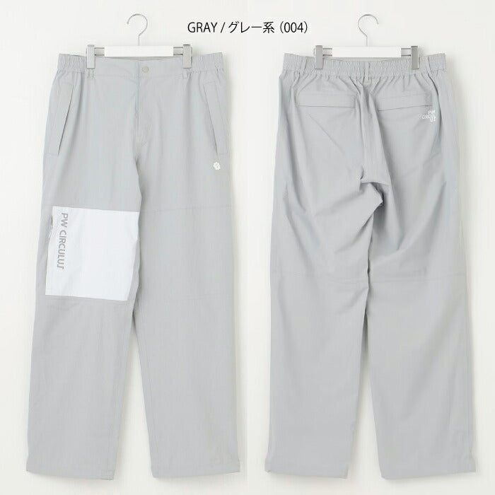 PW CIRCULUS ピーダブリュサーキュラス ゴルフウェア メンズ レディース UNISEX 防水レインパンツ 耐水圧20000mm 裾スピンドル 雨対策 RWPNGM0021