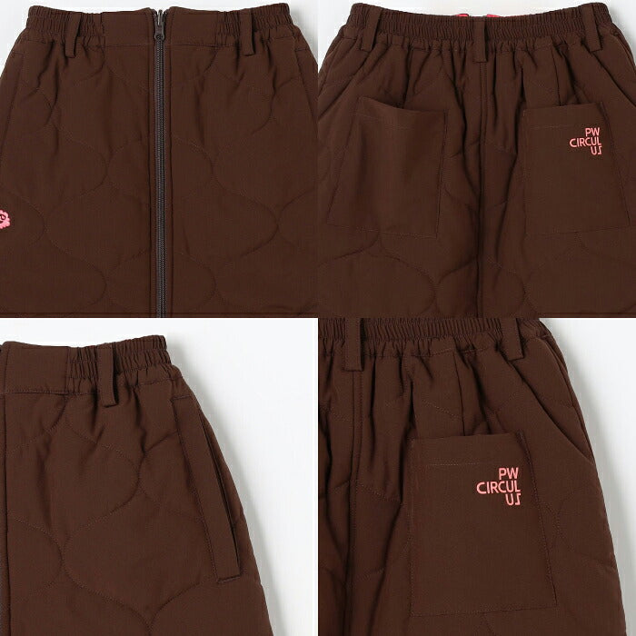 PW CIRCULUS ピーダブリュサーキュラス ゴルフウェア レディース WOMEN キルティング中綿リバーシブルスカート センターファスナー仕様 表面撥水加工 skpqgw0508