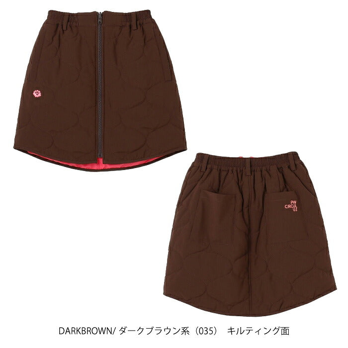 PW CIRCULUS ピーダブリュサーキュラス ゴルフウェア レディース WOMEN キルティング中綿リバーシブルスカート センターファスナー仕様 表面撥水加工 skpqgw0508