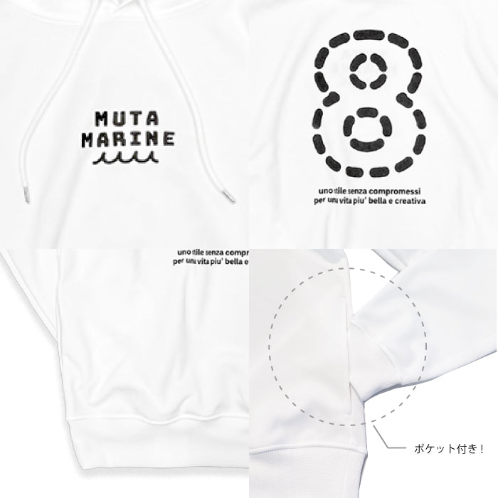 【新カラー入荷】muta MARINE GOLF ムータマリンゴルフ×ゴルフシティアルド別注 メンズ レディース ゴルフウェア 数量限定 オールシーズン プルオーバーパーカー 男女兼用 刺繍 高品質 フーディ フード付き ポケット付き タウンユース ギフトおすすめ SPJC-443771