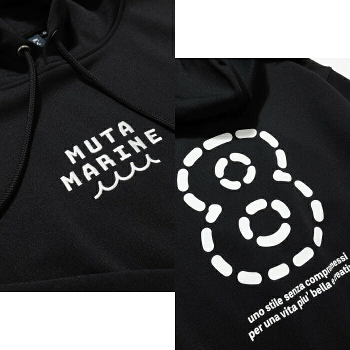 muta MARINE GOLF ムータマリンゴルフ×ゴルフシティアルド別注 メンズ ゴルフウェア 数量限定 プルオーバーパーカー 刺繍 高品質スムース生地 タウンユース ギフトにおすすめ