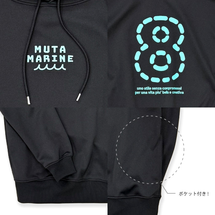 【新カラー入荷】muta MARINE GOLF ムータマリンゴルフ×ゴルフシティアルド別注 メンズ レディース ゴルフウェア 数量限定 オールシーズン プルオーバーパーカー 男女兼用 刺繍 高品質 フーディ フード付き ポケット付き タウンユース ギフトおすすめ SPJC-443771