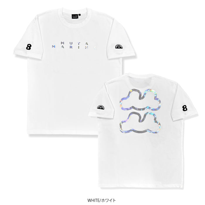 muta MARINE GOLF ムータマリンゴルフ×ゴルフシティアルド別注 メンズ レディース ゴルフウェア 数量限定 ストレッチTシャツ コットンブレンド スリムフィット ホログラム 刺繍 spmp-434856