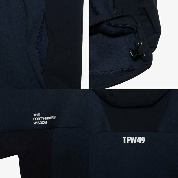 TFW49 ティーエフダブリュー ゴルフウェア メンズ CARDBOARD MATERIAL SHORT SLEEVE HOODIE 半袖ハーフジップパーカー カーボード素材 リラックス感のあるシルエット t102520031
