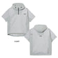 TFW49 ティーエフダブリュー ゴルフウェア メンズ CARDBOARD MATERIAL SHORT SLEEVE HOODIE 半袖ハーフジップパーカー カーボード素材 リラックス感のあるシルエット t102520031