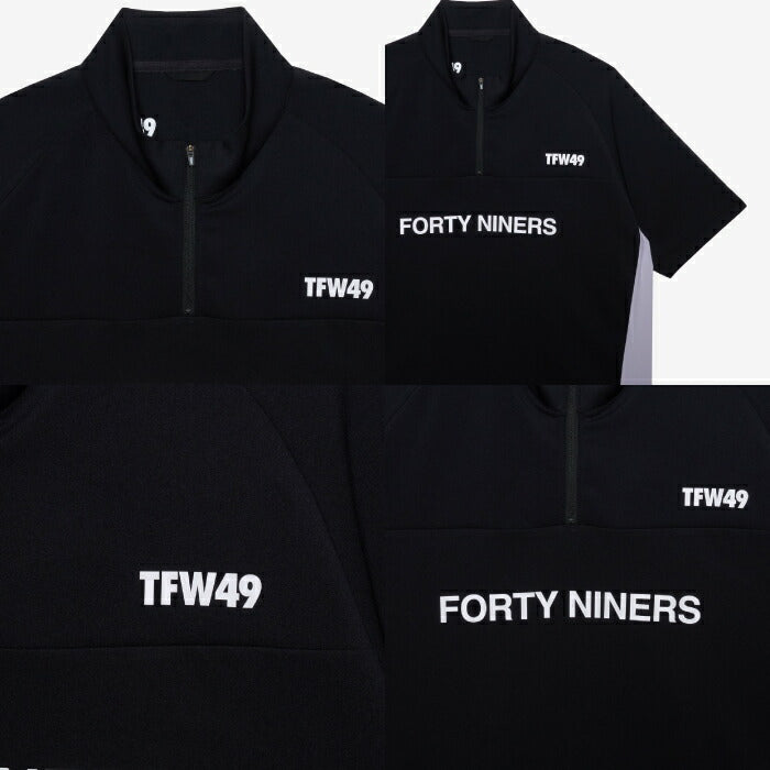 TFW49 ティーエフダブリュー ゴルフウェア メンズ HALF ZIP S/S MOCK NECK 半袖ハーフジップモックネックシャツ 接触冷感 UVカット スマートシルエット t102610007