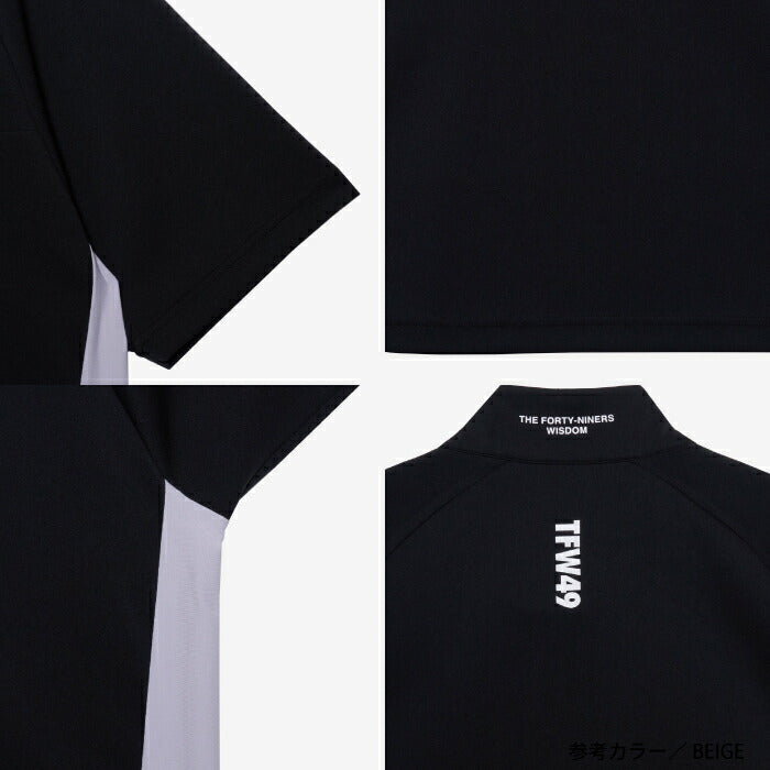 TFW49 ティーエフダブリュー ゴルフウェア メンズ HALF ZIP S/S MOCK NECK 半袖ハーフジップモックネックシャツ 接触冷感 UVカット スマートシルエット t102610007