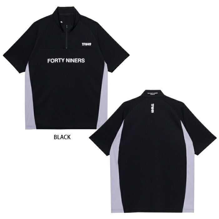 TFW49 ティーエフダブリュー ゴルフウェア メンズ HALF ZIP S/S MOCK NECK 半袖ハーフジップモックネックシャツ 接触冷感 UVカット スマートシルエット t102610007