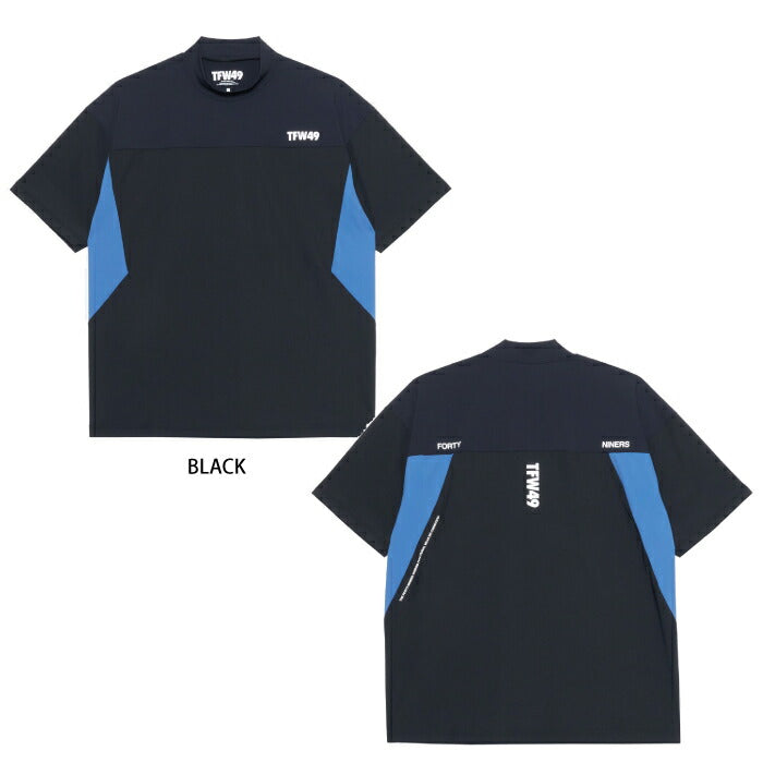 TFW49 ティーエフダブリュー ゴルフウェア メンズ WIDE SHORT SLEEVE MOCKNECK 半袖モックネックシャツ ストレッチ ドライで快適な肌触り 吸水速乾 透け防止 UVカット t102610011