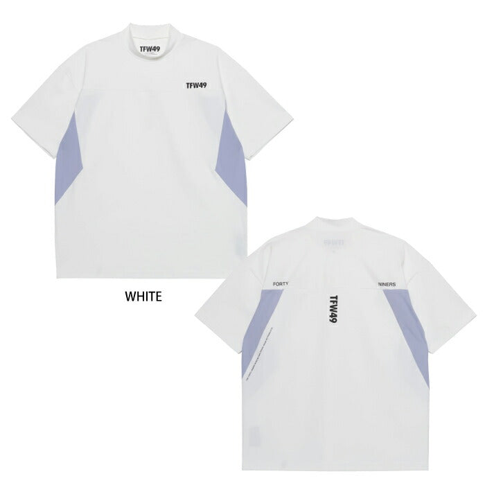 TFW49 ティーエフダブリュー ゴルフウェア メンズ WIDE SHORT SLEEVE MOCKNECK 半袖モックネックシャツ ストレッチ ドライで快適な肌触り 吸水速乾 透け防止 UVカット t102610011