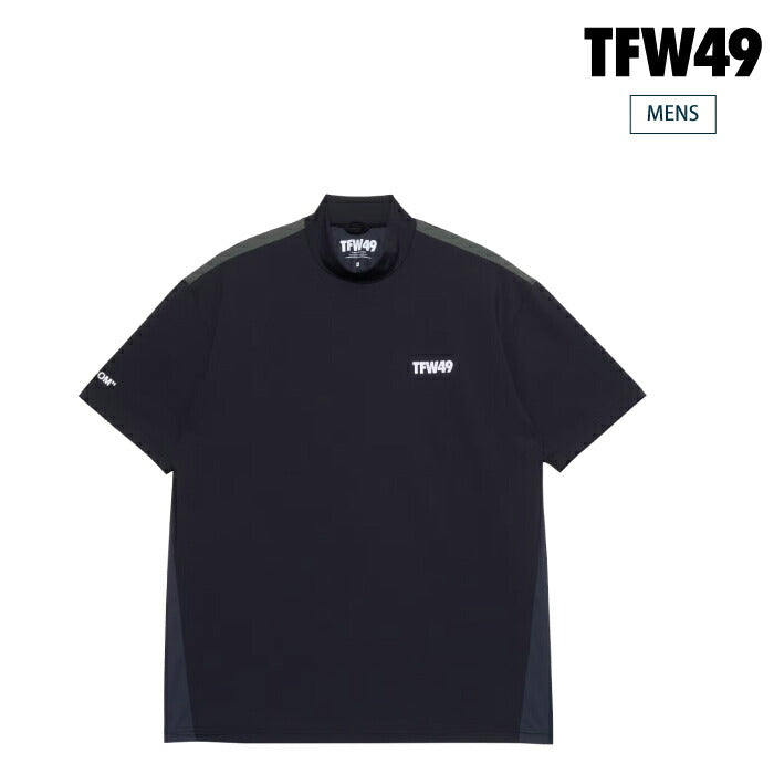 TFW49 ティーエフダブリュー ゴルフウェア メンズ MOCK NECK TEE 半袖モックネックTシャツ 高ストレッチ 防透け UVカット 接触冷感 t102610026