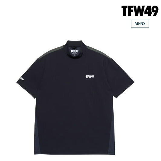 TFW49 ティーエフダブリュー ゴルフウェア メンズ MOCK NECK TEE 半袖モックネックTシャツ 高ストレッチ 防透け UVカット 接触冷感 t102610026