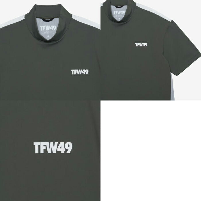 TFW49 ティーエフダブリュー ゴルフウェア メンズ MOCK NECK TEE 半袖モックネックTシャツ 高ストレッチ 防透け UVカット 接触冷感 t102610026