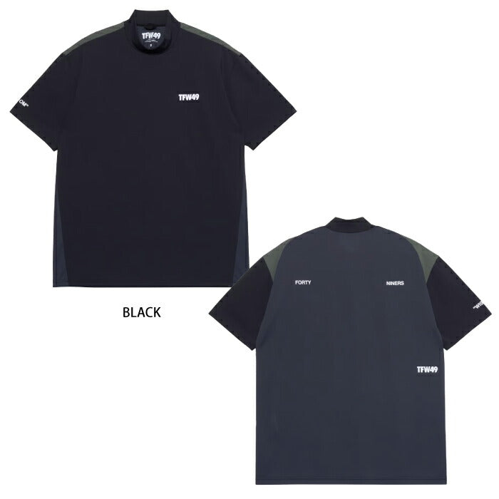 TFW49 ティーエフダブリュー ゴルフウェア メンズ MOCK NECK TEE 半袖モックネックTシャツ 高ストレッチ 防透け UVカット 接触冷感 t102610026