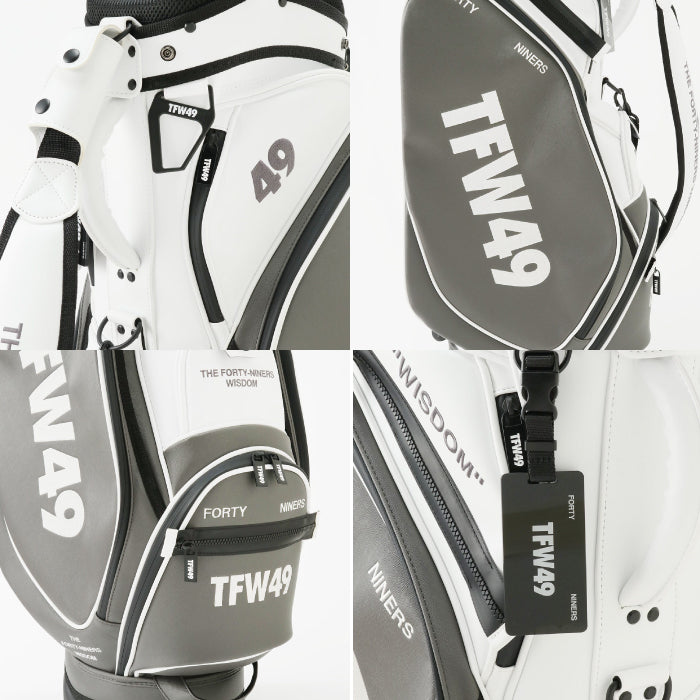 TFW49 ティーエフダブリュー ゴルフ メンズ レディース LEATHER CADDIE BAG キャディバッグ 9型 5分割 レザー調 高級感 収納しっかり T132520001