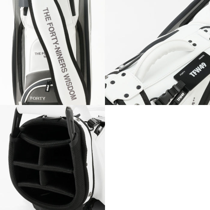 TFW49 ティーエフダブリュー ゴルフ メンズ レディース LEATHER CADDIE BAG キャディバッグ 9型 5分割 レザー調 高級感 収納しっかり T132520001
