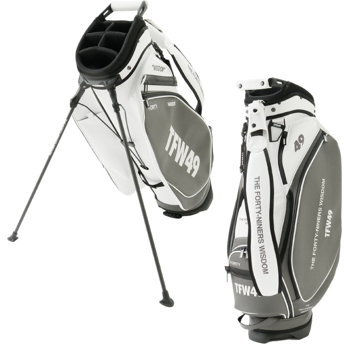 TFW49 ティーエフダブリュー ゴルフ メンズ レディース LEATHER CADDIE BAG キャディバッグ 9型 5分割 レザー調 高級感 収納しっかり T132520001