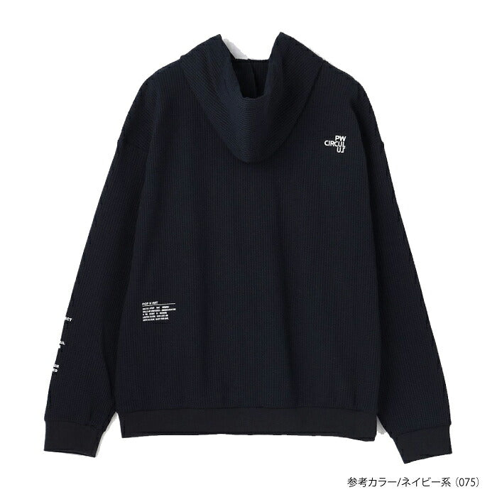 PW CIRCULUS ピーダブリュサーキュラス ゴルフウェア メンズ MEN ドライワッフルフーディ プルオーバー UVカット 吸水速乾 ストレッチ機能付 topnlw0301
