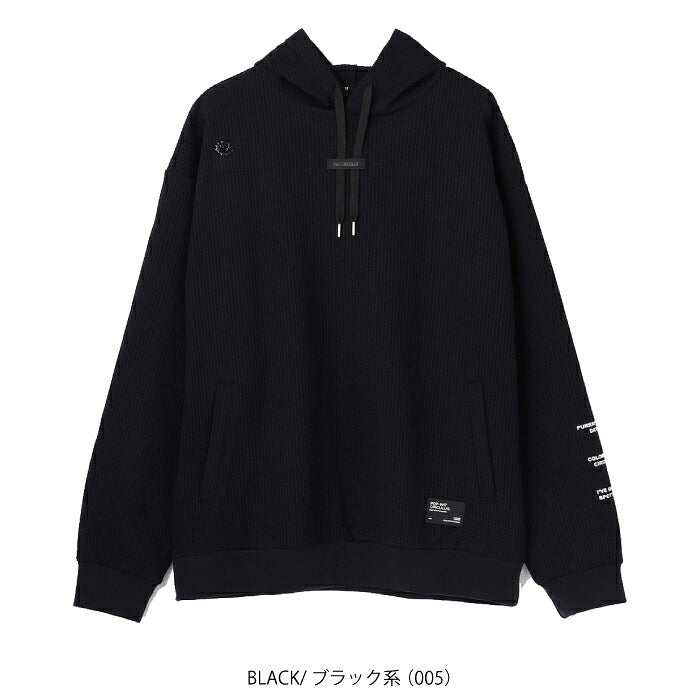 PW CIRCULUS ピーダブリュサーキュラス ゴルフウェア メンズ MEN ドライワッフルフーディ プルオーバー UVカット 吸水速乾 ストレッチ機能付 topnlw0301
