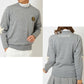 V12　ヴィトゥエルブ　メンズ・レディース　STAR ELBOW KNIT　クルーニット【メリノウール 　エルボーパッチ】V122120-KN02