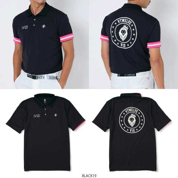 V12 ヴィトゥエルブ ゴルフウェア メンズ ポロシャツ 2 SLEEVE POLO 吸水速乾 V122410-PL03