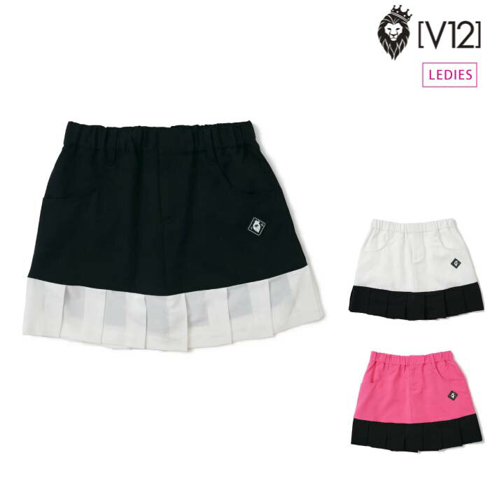 V12 ヴィトゥエルブ ゴルフ スカート ゴルフウェア レディース BI FLARE SKIRT ストレッチ V122410-SK01