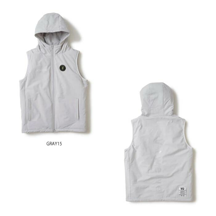 V12 ヴィトゥエルブ ゴルフウェア メンズ レディース HIDE HOOD VEST ジャケット 中綿ベスト はっ水 ストレッチ V122420-JK06