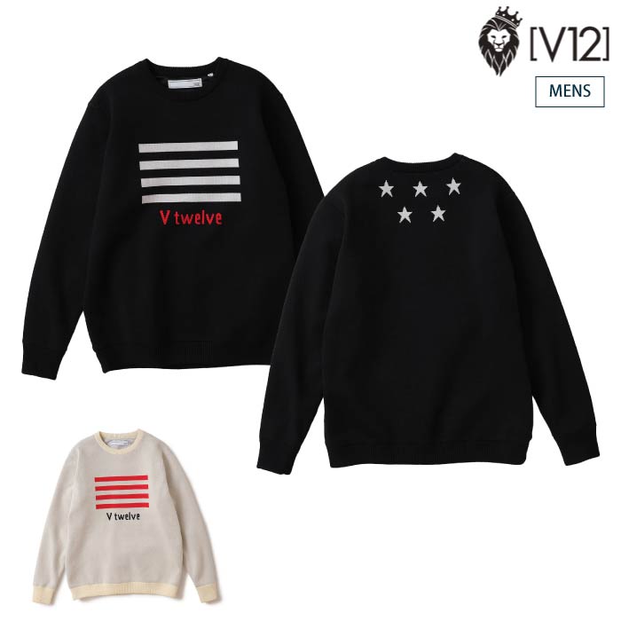 V12 ヴィトゥエルブ ゴルフウェア メンズ US KNIT ニット 防風裏地 V122420-KN01