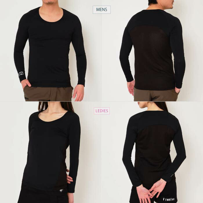 V12 ヴィトゥエルブ ゴルフウェア メンズ レディース インナーUネック UN IWEAR UVカット 接触冷感 v122511-ct01