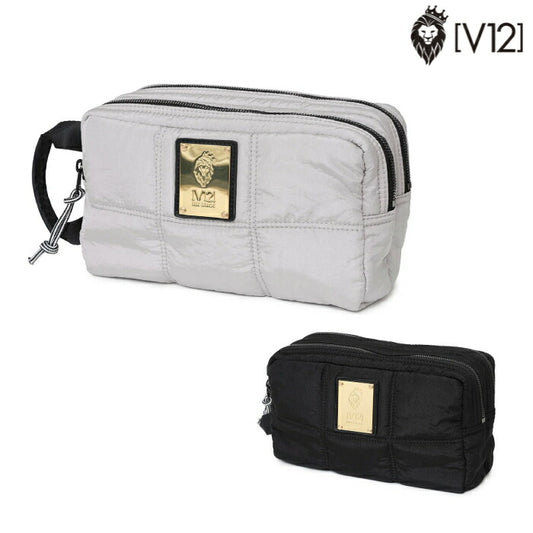 V12 ヴィトゥエルブ ゴルフウェア メンズ レディース QUILT POUCH 高級感 ファスナーポケット V122520-BG04