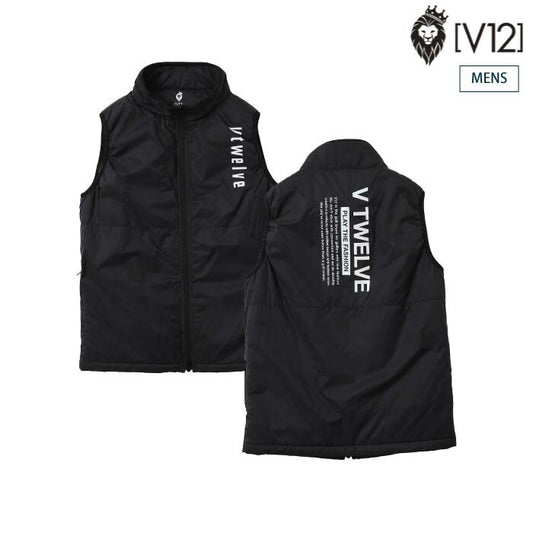 V12 ヴィトゥエルブ ゴルフウェア メンズ FLUFFY VEST 中綿ベスト 軽量 撥水 防風 保温 V122520-JK07