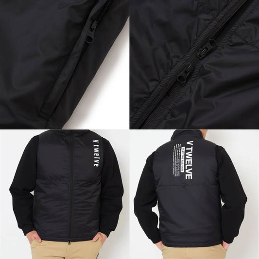 V12 ヴィトゥエルブ ゴルフウェア メンズ FLUFFY VEST 中綿ベスト 軽量 撥水 防風 保温 V122520-JK07