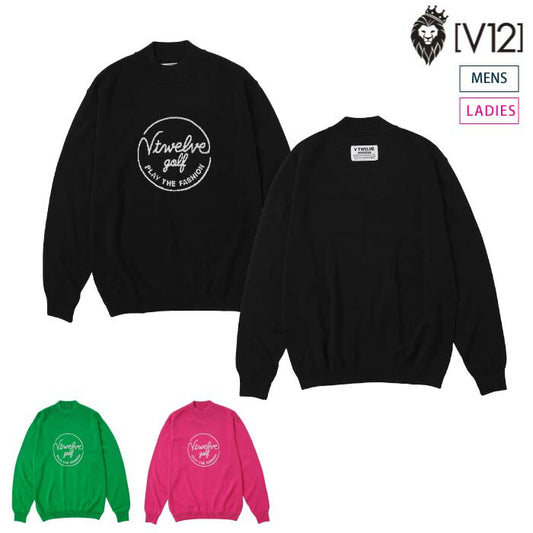 V12 ヴィトゥエルブ ゴルフウェア メンズ レディース MLOGO KNIT ニット かぶり ストレッチ V122520-KN01