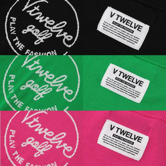 V12 ヴィトゥエルブ ゴルフウェア メンズ レディース MLOGO KNIT ニット かぶり ストレッチ V122520-KN01