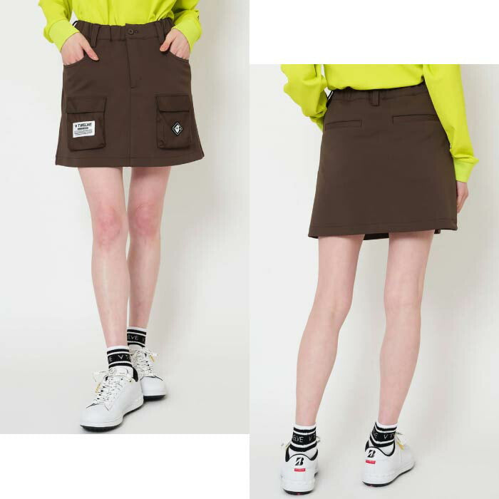 V12 ヴィトゥエルブ ゴルフウェア レディース スカート DOUBLE SKIRT ストレッチ V122520-SK03