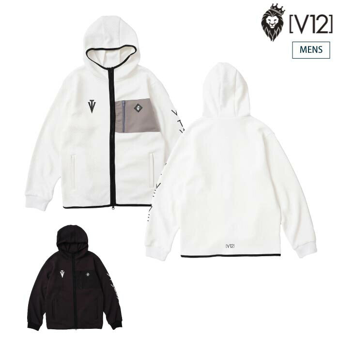 V12 ヴィトゥエルブ ゴルフウェア メンズ MDIA PARKA 高級感 ジップポケット セットアップ対応　v122520-sw03