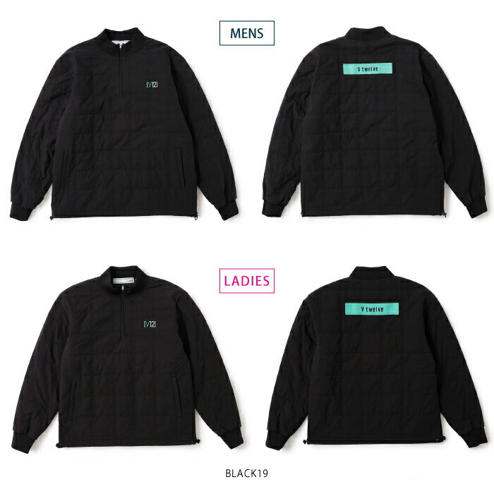 V12 ヴィトゥエルブ ゴルフウェア メンズ レディース ZF HZ JKT ZEROFITコラボ ジャケット ハーフジップブルゾン 防寒 撥水 防風 ストレッチ 保温 セットアップ対応 V122521-JK15