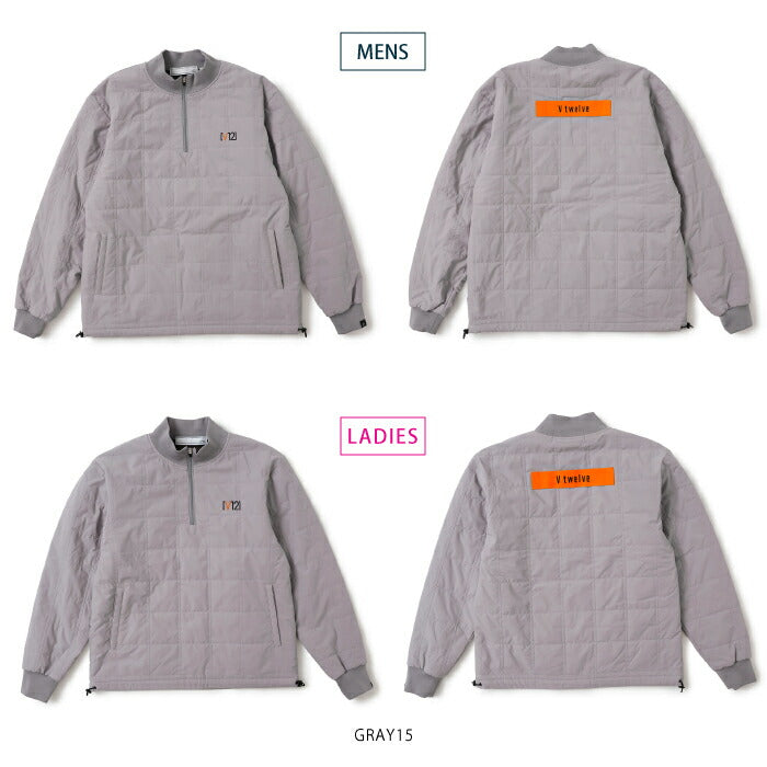V12 ヴィトゥエルブ ゴルフウェア メンズ レディース ZF HZ JKT ZEROFITコラボ ジャケット ハーフジップブルゾン 防寒 撥水 防風 ストレッチ 保温 セットアップ対応 V122521-JK15